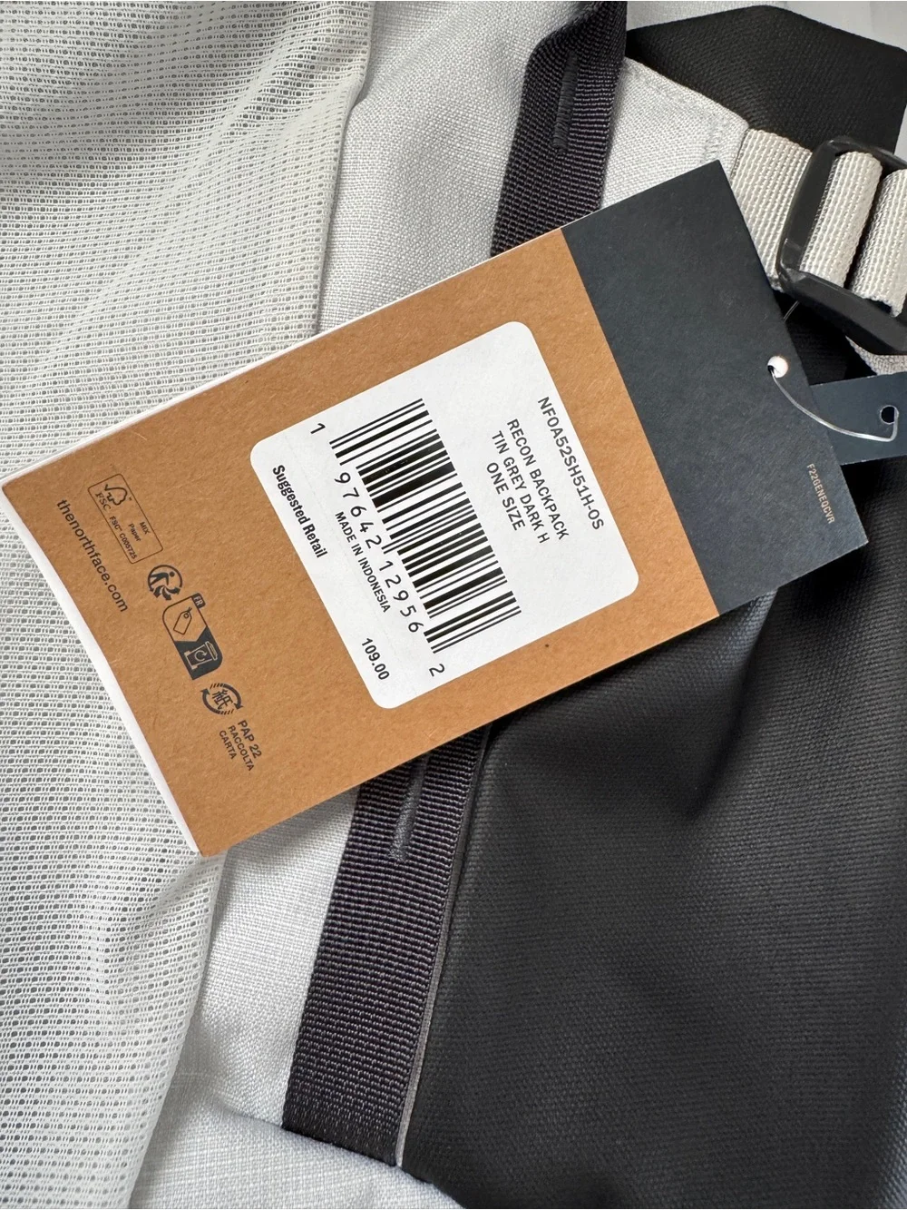 North Face Recon Backpack - Tin Grey Dark Heather
